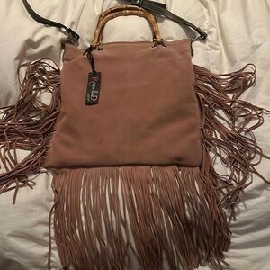 RossellaD leather fringe purse! Made in Italy.  New with tags
